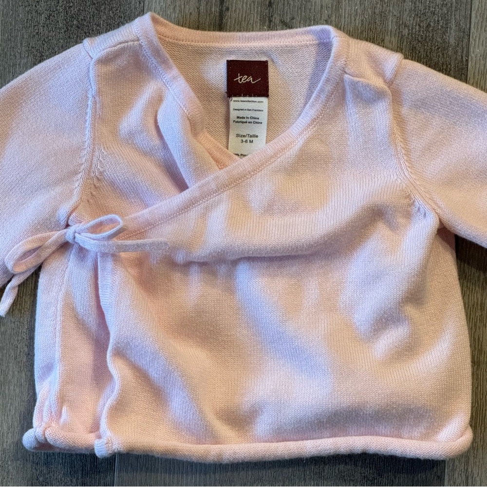 Tea, baby girl wrap cardigan, 3-6 months - Picture 4 of 4